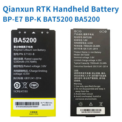 شراء بطارية جهاز Oianxun RTK/GPS المحمول BP-E7 BP-K BAT5200 BA5200 للقياس المحمول لأجهزة CH6 و CH5 و CH3 و CH4 التصنيع عبر الإنترنت