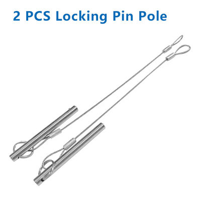 2 PCS قفل إدراج الدبوس لقطة ألياف الكربون مغلقة تناسب جميع قطب المسح المسمار الأنف 55mm الطول قطر عصا 6mm