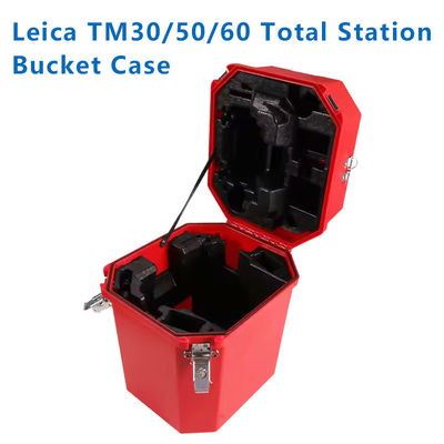 الحافظة البلاستيكية الحمراء الصلبة لـ Lei Co صندوق حمل لـ Lei Ca Total Station TM30 TM50 TM60 TS60