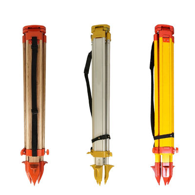 حامل ثلاثي القوائم من الخشب الصلب وسبائك الألومنيوم مع مستوى الفقاعة، أداة مسح هندسي، دعم تلسكوبي مقاوم للصدمات